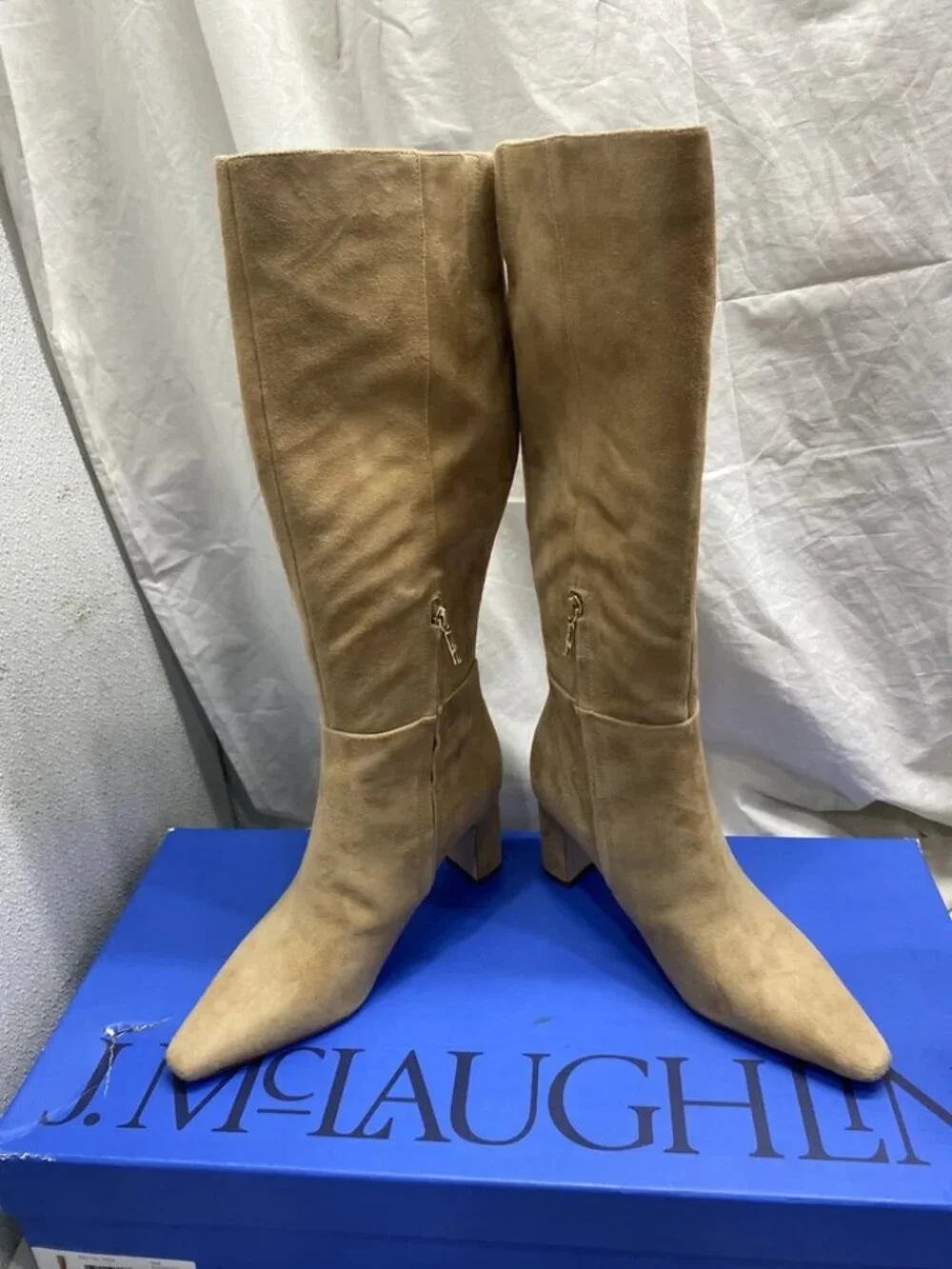 NEW J.McLaughlin Eden Tall Boots Sand Suede US W7